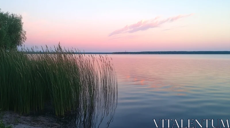 AI ART Peaceful Waterscape at Dusk