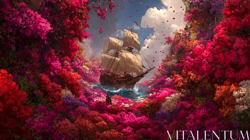 AI ART Voyage Through a Blooming Paradise