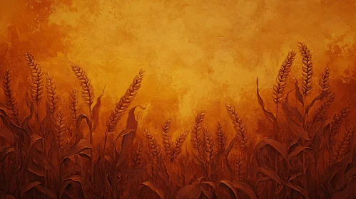 Field of Wheat in Golden Glow