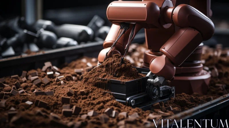 Robots Harvesting Cocoa and Rice - Industrial Machinery Aesthetics AI Image