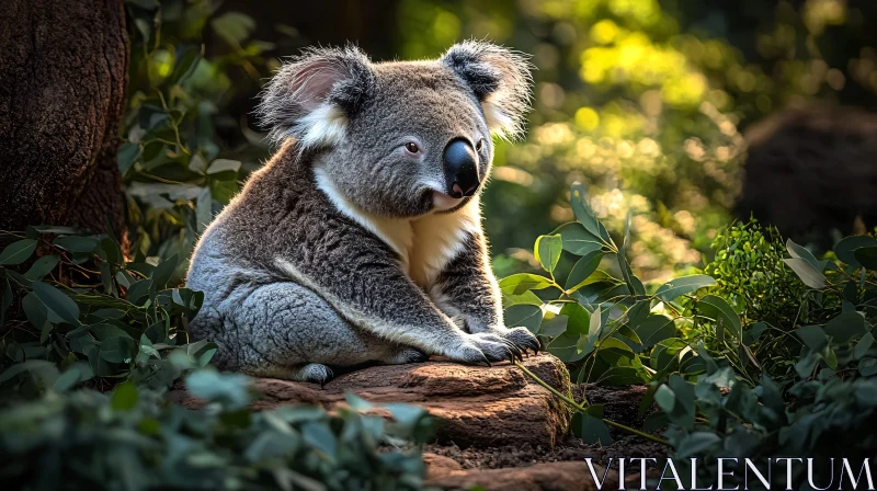 Koala in Natural Habitat AI Image