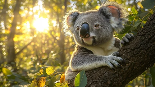 Koala in Nature's Embrace