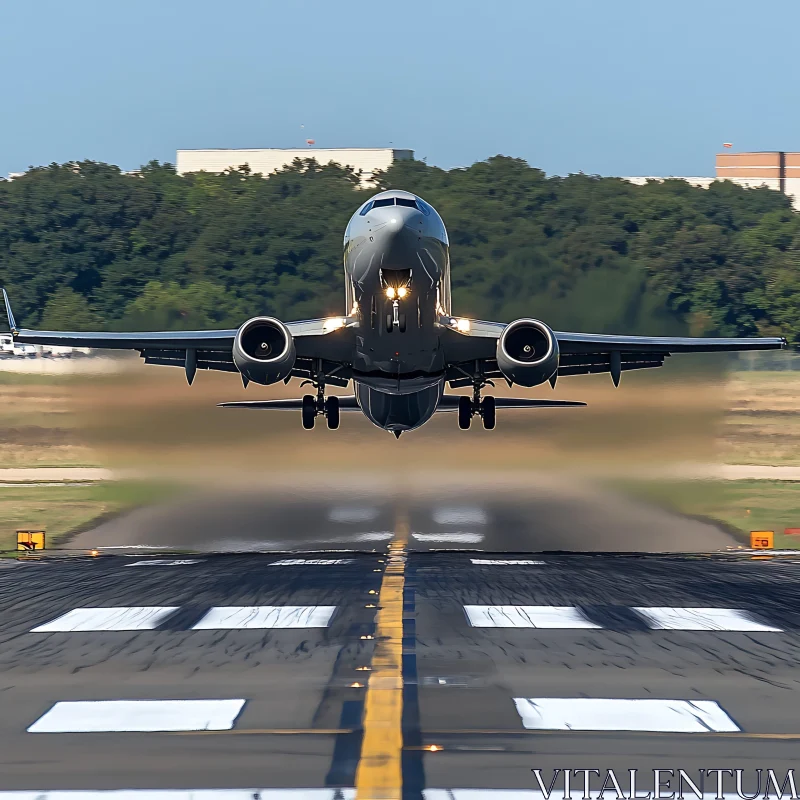 Jet Aircraft Lift Off AI Image