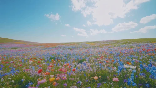 Colorful Wildflowers Field