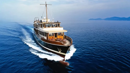 Elegant Vessel on Open Water