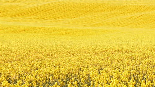 Sea of Yellow Blooms in a Field