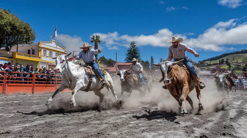 Thrilling Bull Riding Rodeo Event