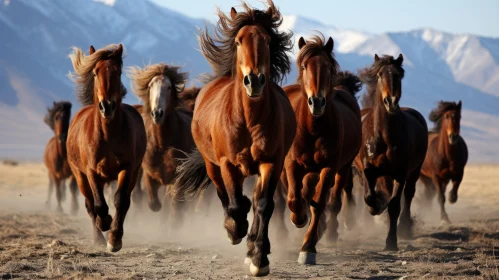 Running Horses Amidst Mountains - A Study in Precisionism