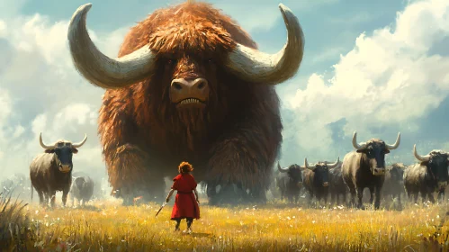 Mythical Wild Bison Encounter