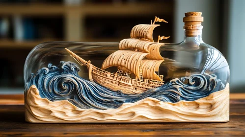 Maritime Art: Ship in a Bottle