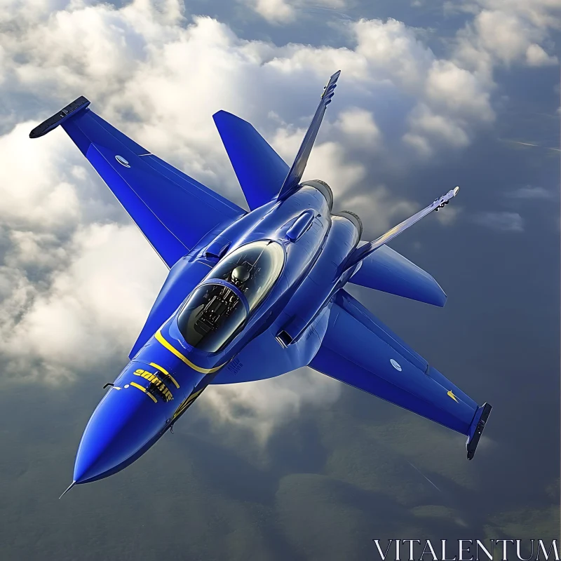 Sleek Aerobatic Jet in the Sky AI Image