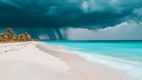 Seaside Storm over Tropical Beach