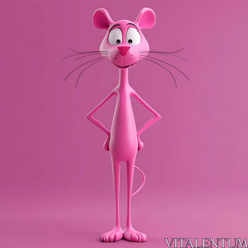 Playful Pink Panther Animation AI Image