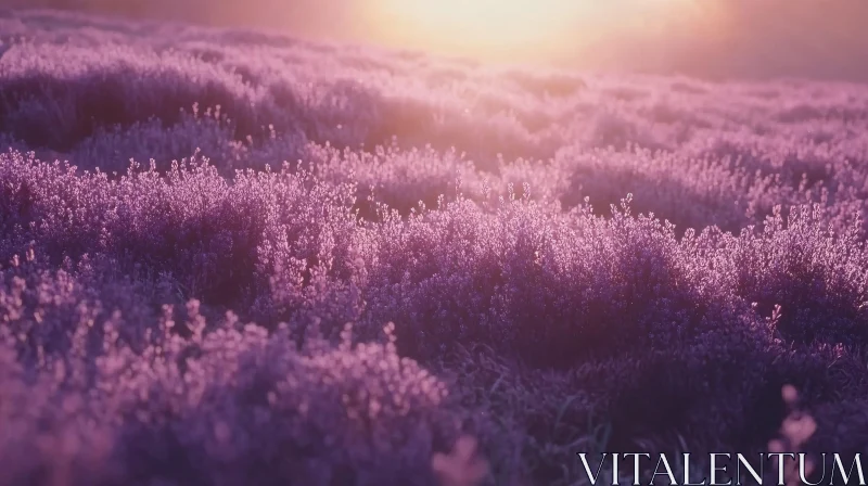 AI ART Lavender Field at Dawn