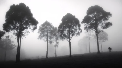 Foggy Woodland Silhouettes