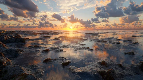 Peaceful Sunset Over the Ocean