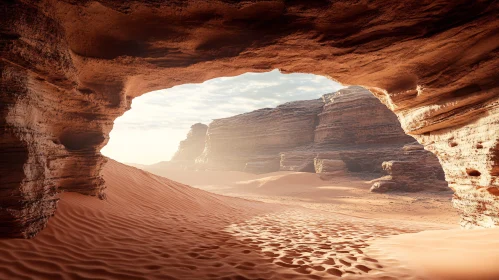 Desert Cave and Sand Dunes