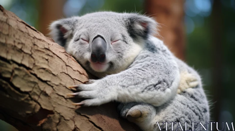 Koala's Dreamy Slumber: A Study of Facial Expressions and Symbolism AI Image