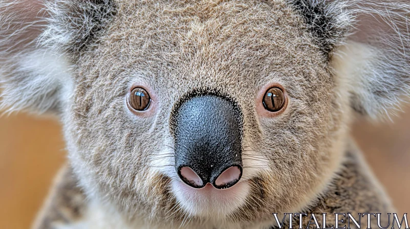 AI ART Koala Face Close-Up