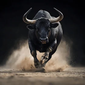 Charging Black Bull in Action