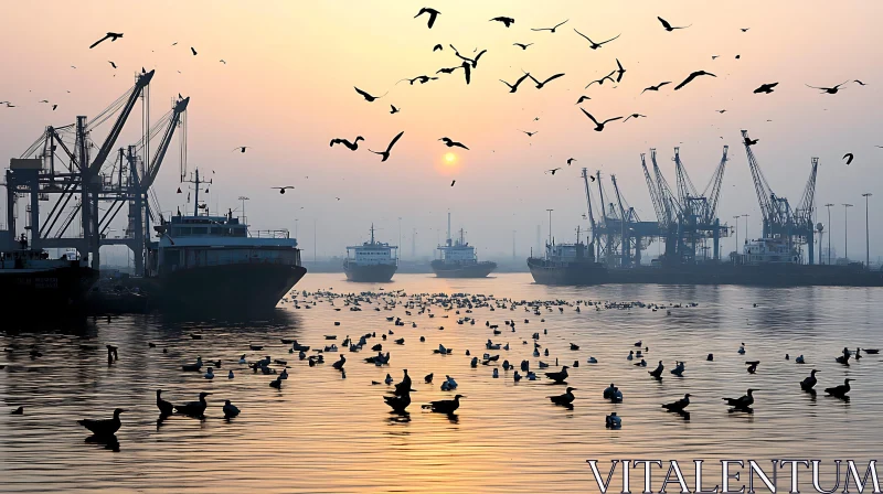 Sunrise at the Industrial Harbor