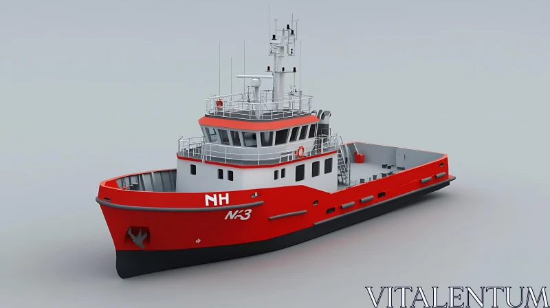 Maritime Vessel Tugboat NH NK3 AI Image