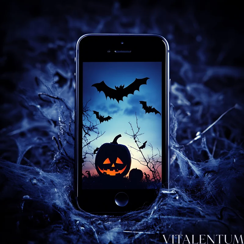 Halloween Spooky Display on Mobile Device
