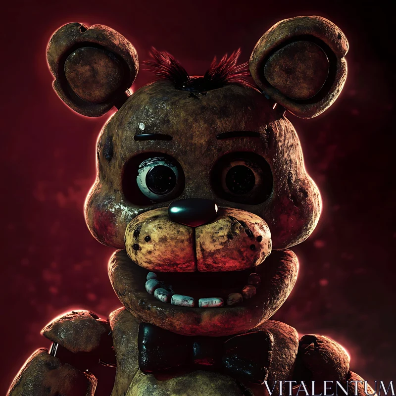 Sinister Rusty Animatronic Bear AI Image