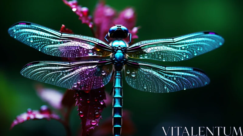 Stunning Nature Wallpaper with Dragonflies AI Image