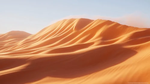 Serene Desert with Golden Sand Dunes