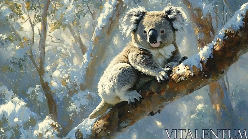 AI ART Winter Koala