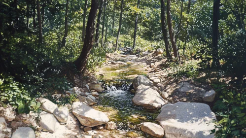 Peaceful Woodland Stream