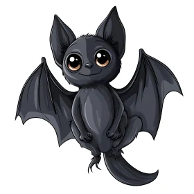 Charming Cartoon Bat Illustration