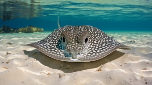 Photorealistic Stingray in Serene Seascape