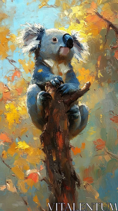 Autumn Koala Artwork AI Image