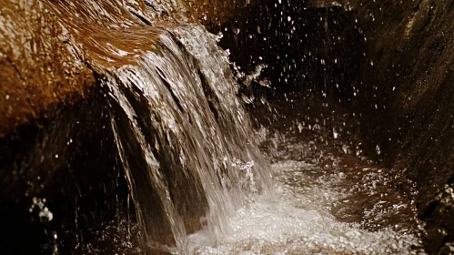 Beautiful Stream with Waterfall