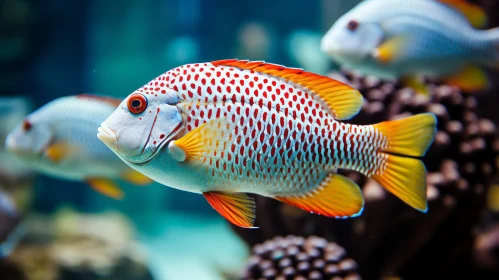 Colorful Fish Assembly in Macro Photography