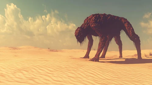 Mysterious Creature in a Desert