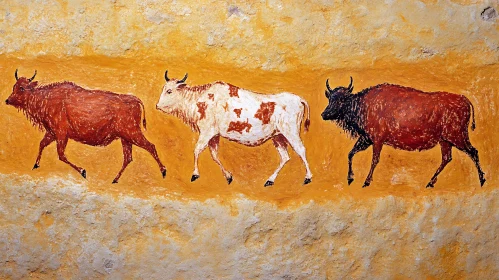 Prehistoric Bull Art