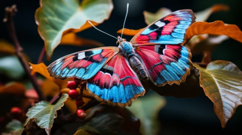 Colorful Butterfly Showcasing Nature-Inspired Camouflage