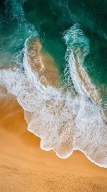 Aerial Beach and Waves