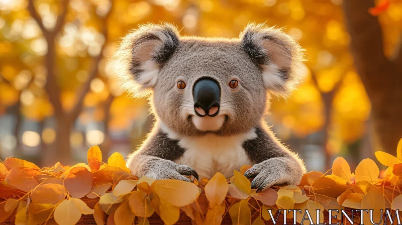 AI ART Koala in Autumn