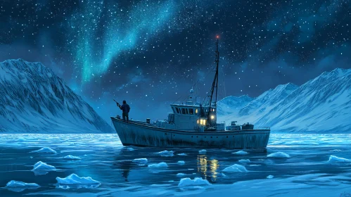 Majestic Northern Lights Over Arctic Waters