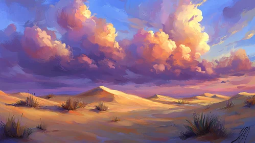 Desert Landscape at Sunset