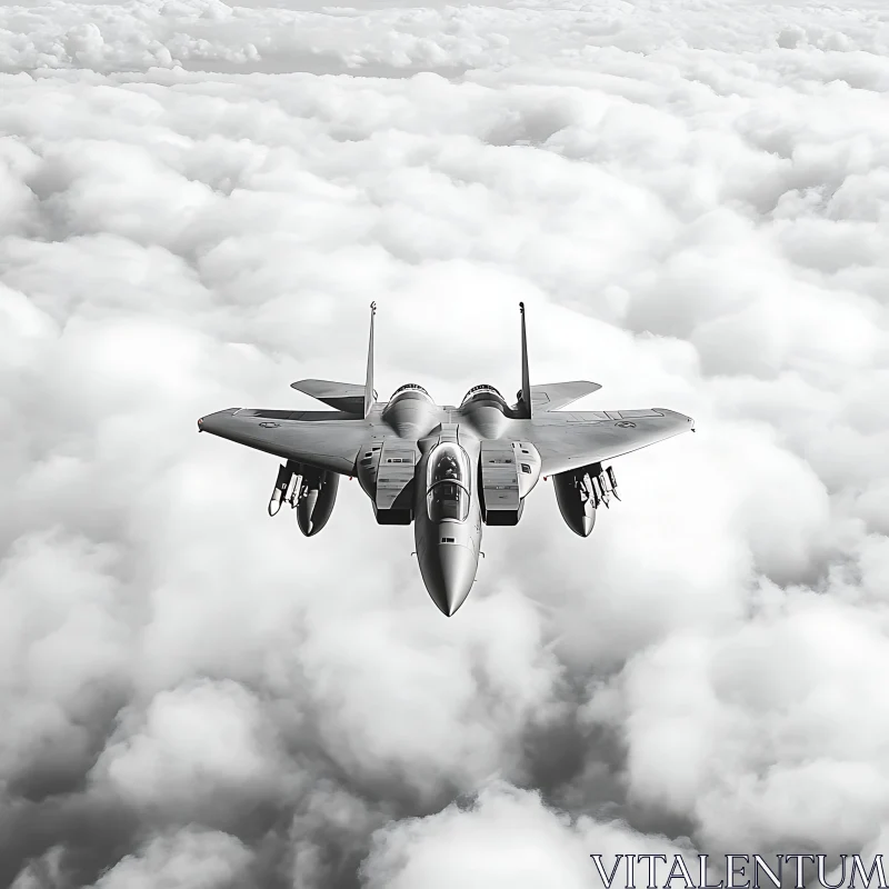 Jet Soaring Through the Skies AI Image