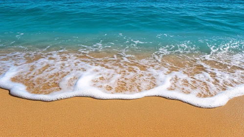 Calm Sea Waves on Pristine Beach