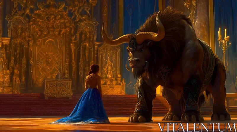 AI ART Epic Fantasy Encounter in Grand Palace
