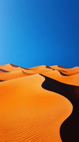 Golden Sand Dunes Under a Blue Sky