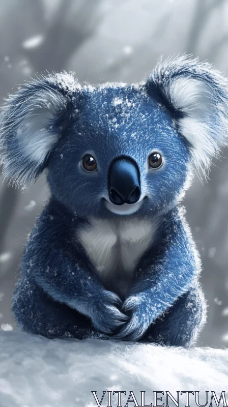 AI ART Snow-Covered Koala