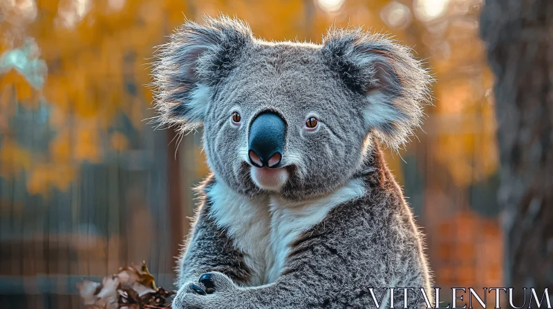 Adorable Koala Portrait AI Image